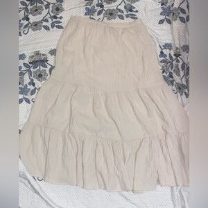 Urban Outfitters tiered tan midi/maxi skirt